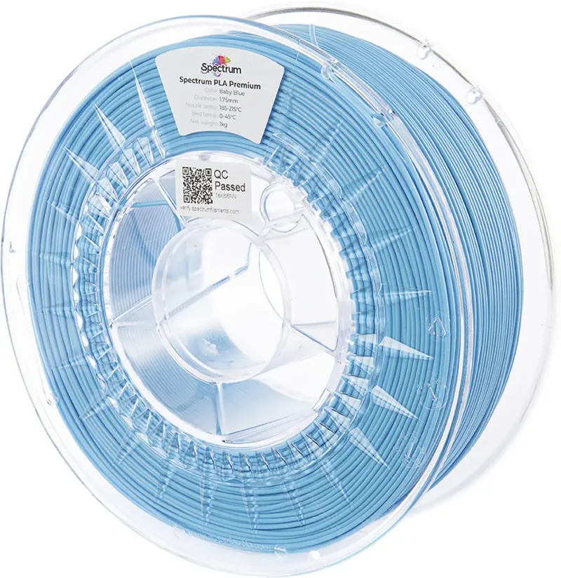 Spectrum Filaments 80847 PLA Premium Filament PLA hohe Zugfestigkeit 1.75 mm 1000 g baby blue, Blau 1 St. von Spectrum Filaments – Produktfoto