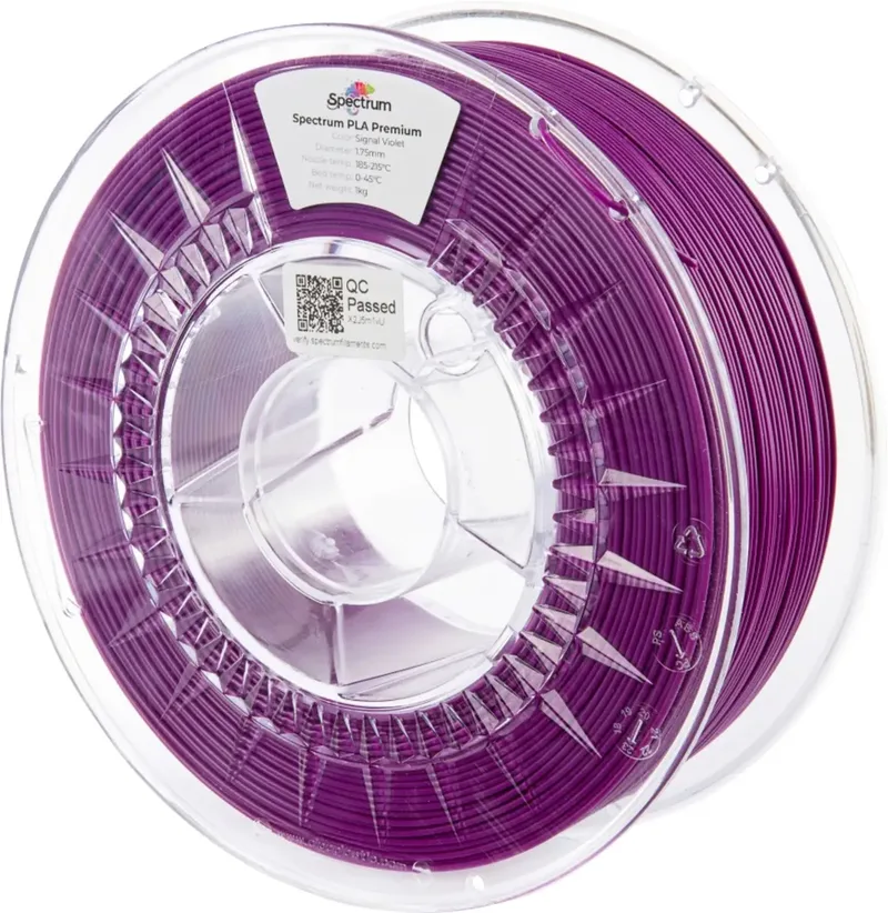 Spectrum Filaments 80849 PLA Premium Filament PLA hohe Zugfestigkeit 1.75 mm 1000 g signal violet, Violett 1 St. von Spectrum Filaments – Produktfoto