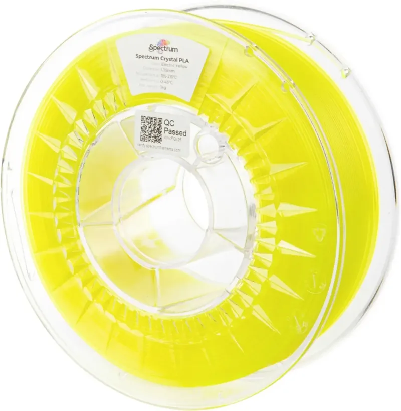 Spectrum Filaments 80883 PLA Crystal Filament PLA Erhöhte Extrusionsrate 1.75 mm 1000 g Electric Yellow, Gelb 1 St. von Spectrum Filaments – Produktfoto
