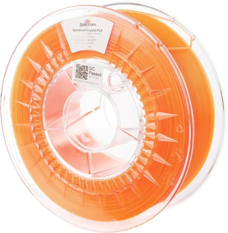 Spectrum Filaments 80884 PLA Crystal Filament PLA Erhöhte Extrusionsrate 1.75 mm 1000 g Neonorange, Orange 1 St. von Spectrum Filaments – Produktfoto