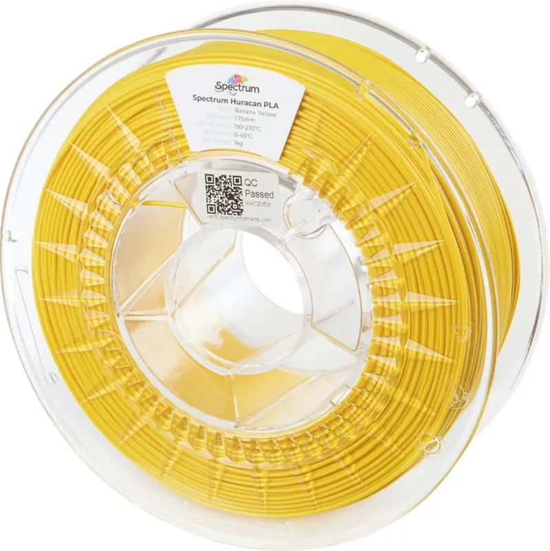 Spectrum Filaments 80921 Huracan PLA BANANA YELLOW Filament PLA Highspeed Filament, Erhöhte Extrusionsrate 1.75 mm 1000 Bananengelb 1 St. von Spectrum Filaments – Produktfoto