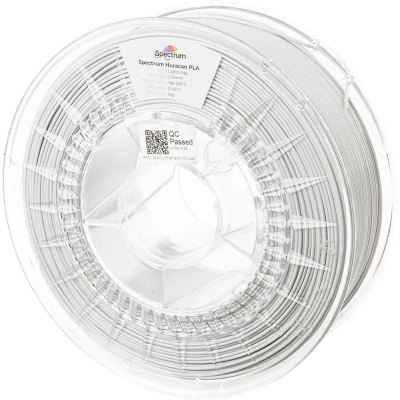 Spectrum Filaments 80924 Huracan PLA LIGHT GREY Filament PLA kunststof Highspeed filament, Verhoogde extrusionsrate 1.7 van Spectrum Filaments in Kleurloos – productfoto 1 van 2