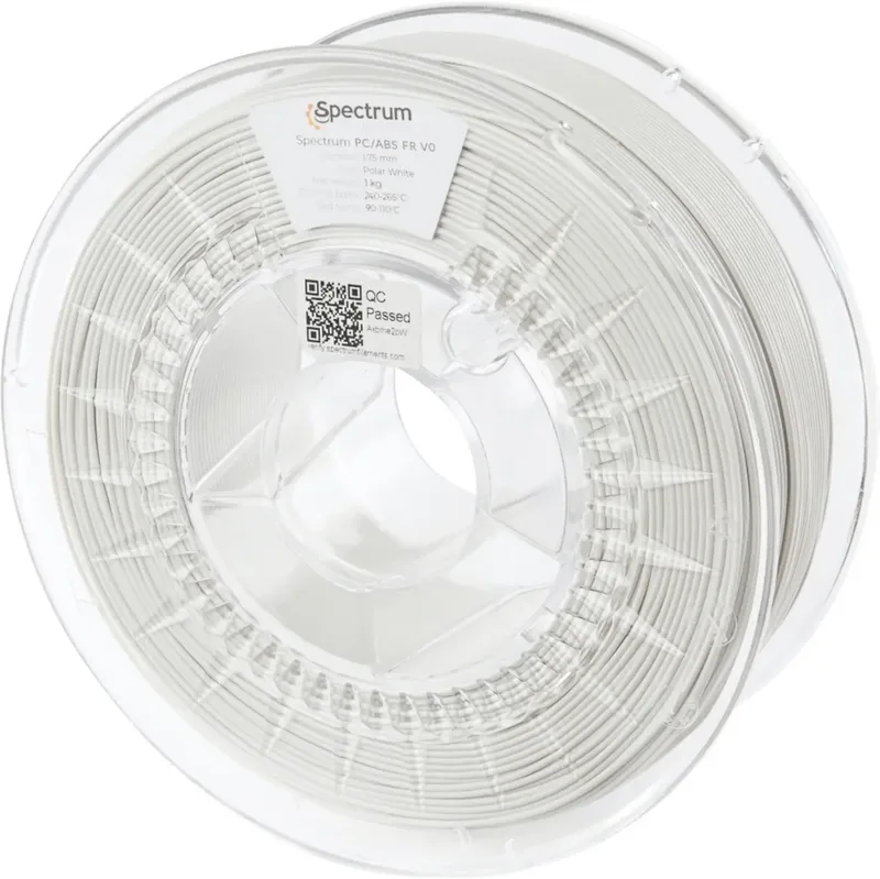 Spectrum Filaments 81012 PC/ABS FR V0 Filament PC-ABS flammhemmend, hitzebeständig 1.75 mm 1000 g Weiß 1 St. von Spectrum Filaments – Produktfoto