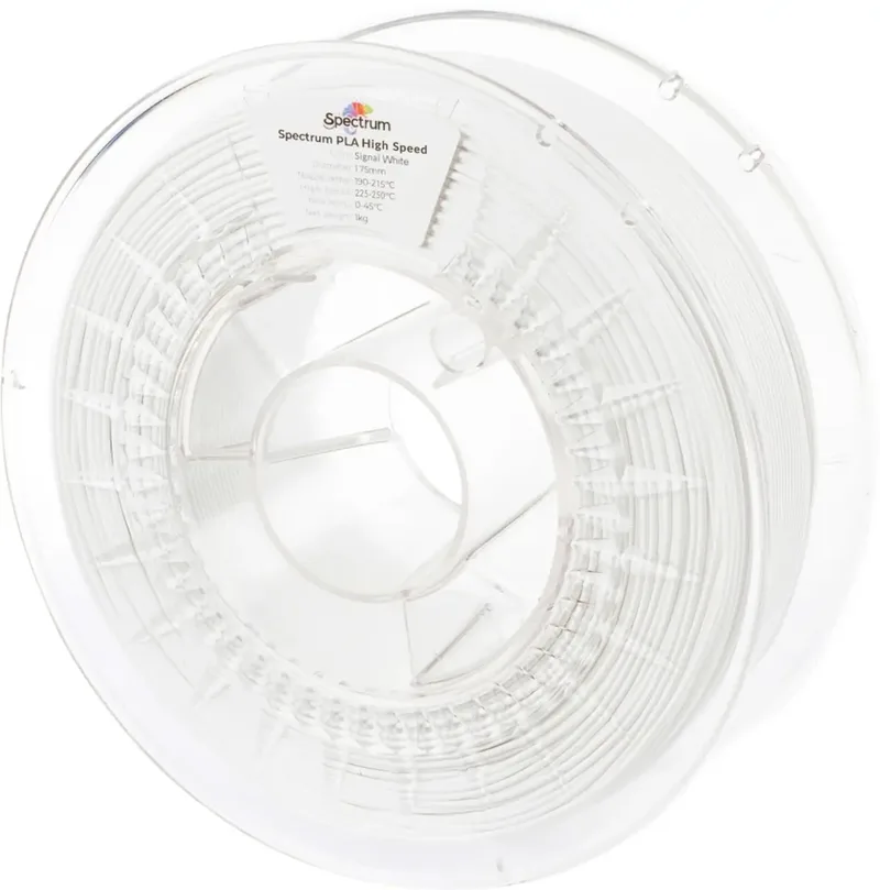 Spectrum Filaments 81047 PLA High Speed Filament PLA Highspeed Filament, hohe Steifigkeit, hohe Zugfestigkeit 1.75 mm 1000 g Signal White, Weiß 1 St. von Spectrum Filaments – Produktfoto