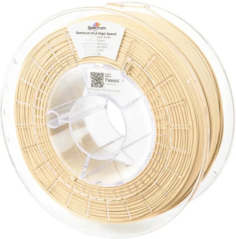 Spectrum Filaments 81049 PLA High Speed Filament PLA Highspeed Filament, hohe Steifigkeit, hohe Zugfestigkeit 1.75 mm 1000 g Latte Beige, Beige 1 St. von Spectrum Filaments – Produktfoto