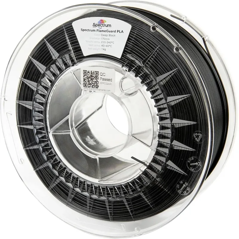 Spectrum Filaments 81449 FlameGuard PLA Filament PLA kunststof Vlamvertragend, Hittebestendig 1.75 mm 1000 g Zwart 1 stuk(s) by Spectrum Filaments – product photo