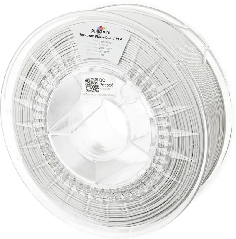 Spectrum Filaments 81452 FlameGuard PLA Filament PLA flammhemmend, hitzebeständig 1.75 mm 1000 g Light Grey, Grau 1 St. von Spectrum Filaments – Produktfoto