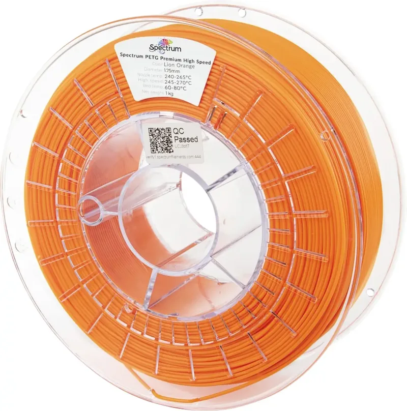 Spectrum Filaments 81542 PETG Premium High Speed Filament PETG Highspeed Filament, chemisch beständig 1.75 mm 1000 g lion orange, Orange 1 St. von Spectrum Filaments – Produktfoto