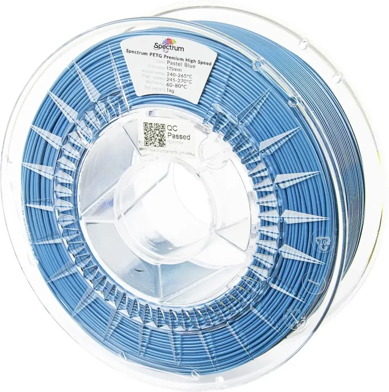 Spectrum Filaments 81543 PETG Premium High Speed Filament PETG Highspeed Filament, chemisch beständig 1.75 mm 1000 g Pastell-Blau, Blau 1 St. von Spectrum Filaments – Produktfoto