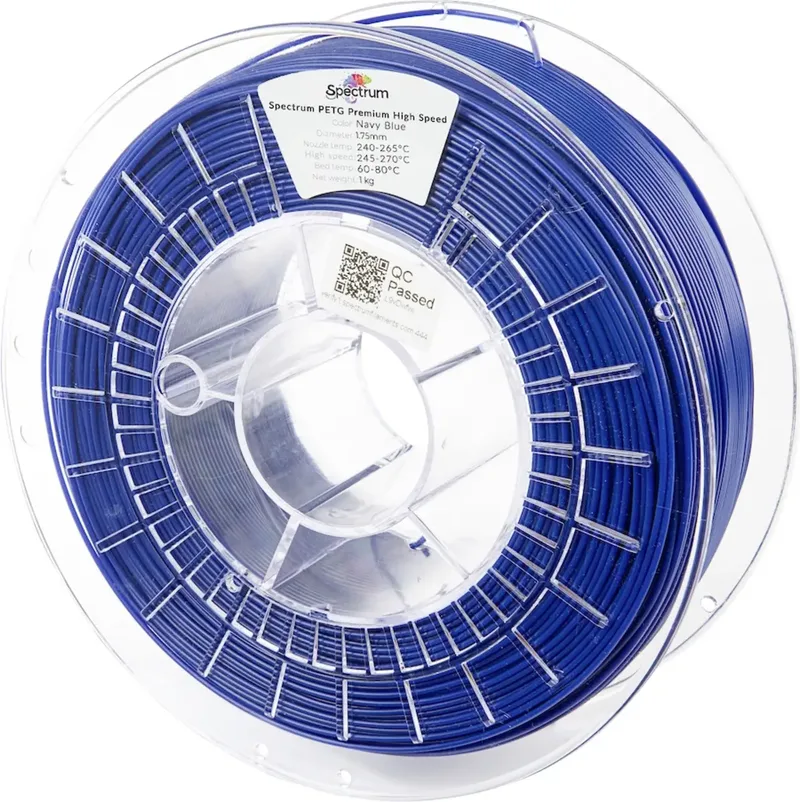 Spectrum Filaments 81549 PETG Premium High Speed Filament PETG Highspeed Filament, chemisch beständig 1.75 mm 1000 g navy blue, Blau 1 St. von Spectrum Filaments – Produktfoto