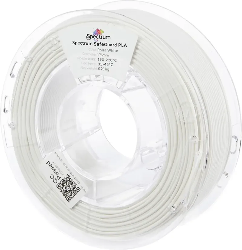 Spectrum Filaments 81553 Safeguard PLA Filament PLA antibakteriell 1.75 mm 250 g polar white, Weiß 1 St. von Spectrum Filaments – Produktfoto