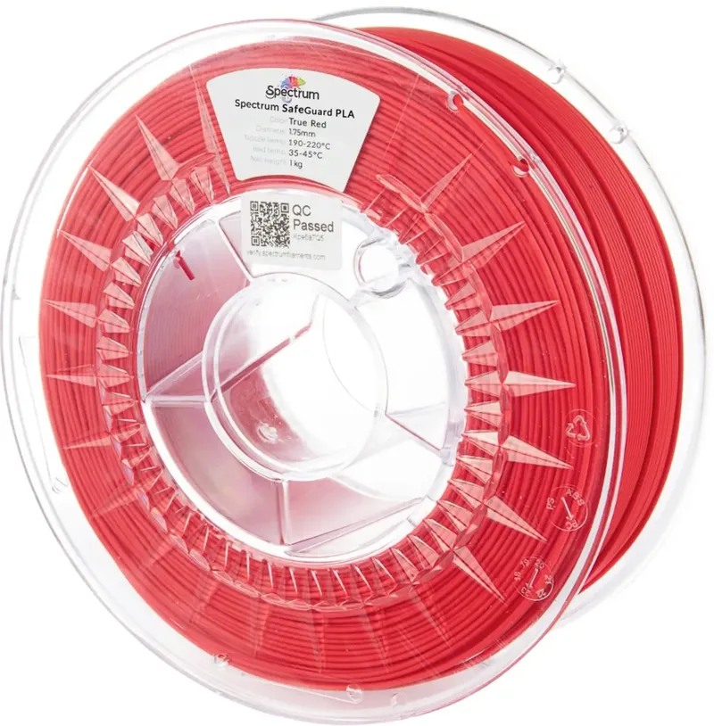 Spectrum Filaments 81559 Safeguard PLA Filament PLA antibakteriell 1.75 mm 1000 g true red, Rot 1 St. von Spectrum Filaments – Produktfoto