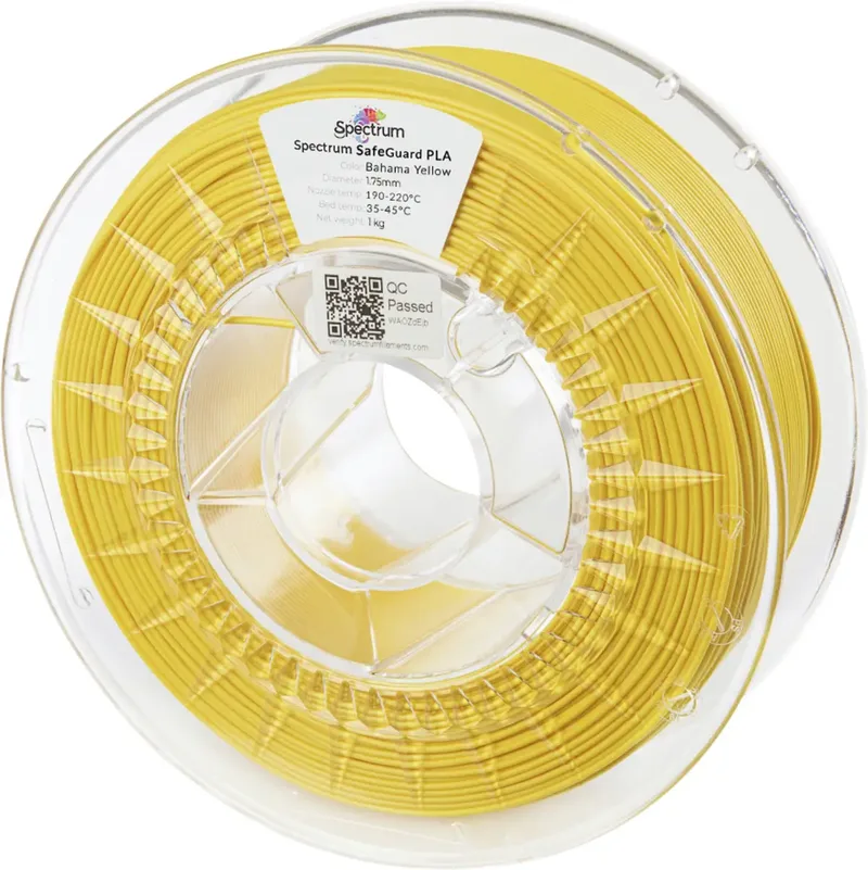 Spectrum Filaments 81561 Safeguard PLA Filament PLA antibakteriell 1.75 mm 1000 g bahama yellow, Gelb 1 St. von Spectrum Filaments – Produktfoto