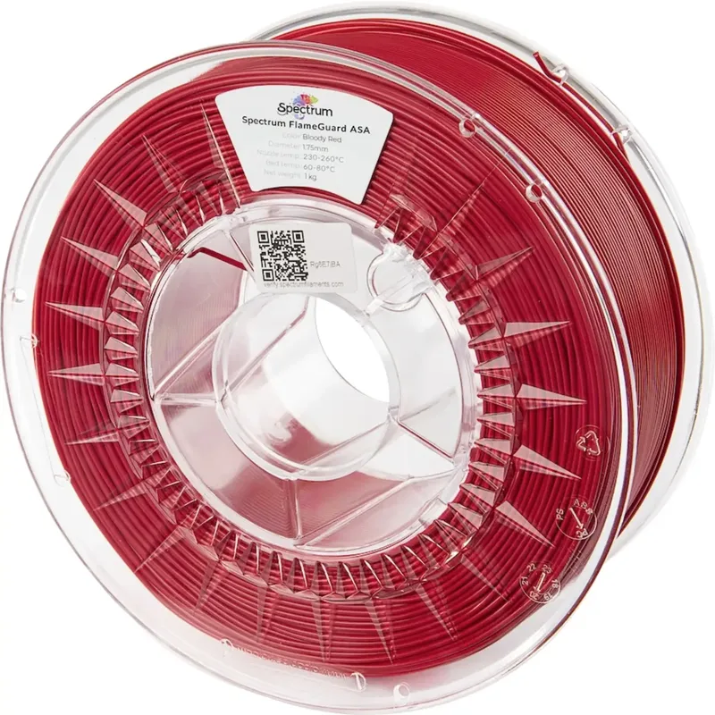 Spectrum Filaments 81567 FlameGuard ASA 275 Filament ASA flammhemmend, hitzebeständig, UV-beständig, witterungsbeständig 1.75 mm 1000 g bloody red, Rot 1 St. von Spectrum Filaments – Produktfoto