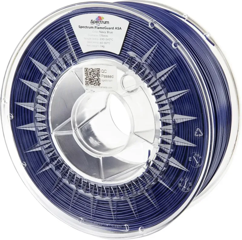 Spectrum Filaments 81568 FlameGuard ASA 275 Filament ASA flammhemmend, hitzebeständig, UV-beständig, witterungsbeständig 1.75 mm 1000 g navy blue, Blau 1 St. von Spectrum Filaments – Produktfoto