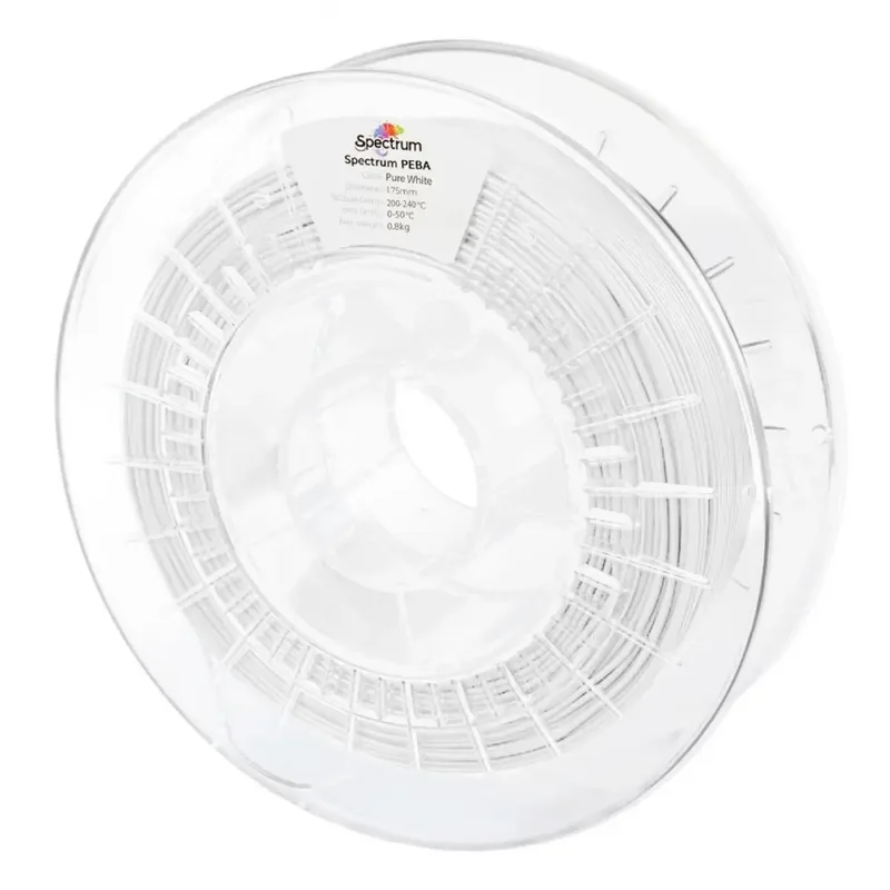 Spectrum Filaments 81678 5904433781862 Filament PEBA Flexibel, Chemisch bestendig 1.75 mm 800 g Pure White, Wit 1 stuk(s) van Spectrum Filaments – productfoto