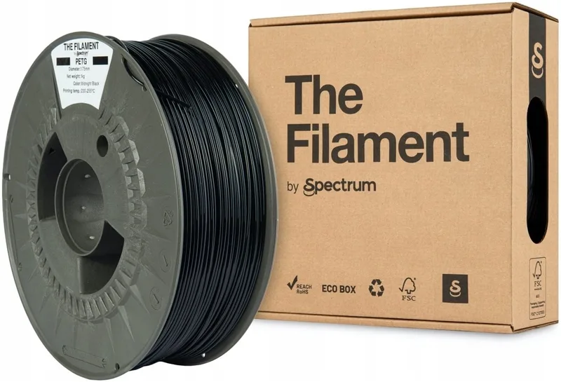 The Filament by Spectrum PET-G midnight 1 kg Filament van Spectrum Filaments in Zwart – productfoto