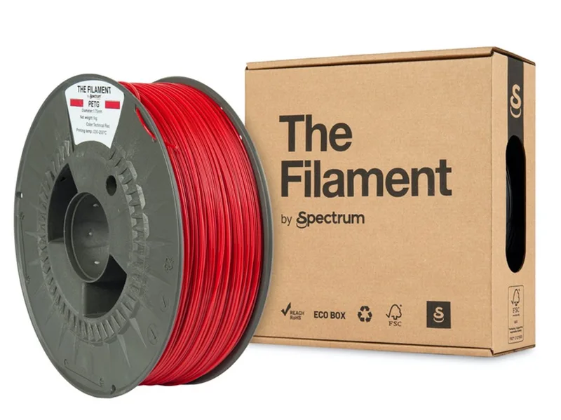 The Filament by Spectrum PET-G technical 1 kg Filament van Spectrum Filaments in Rood – productfoto