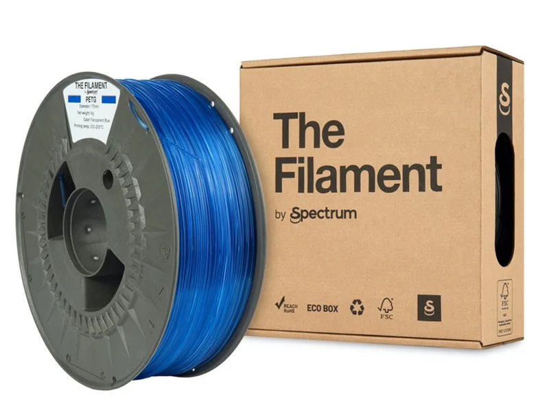 The Filament by Spectrum PET-G Transparant 1 kg Filament van Spectrum Filaments in Blauw – productfoto