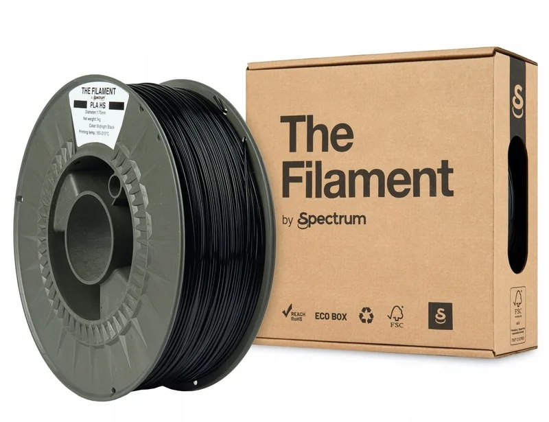 The Filament by Spectrum PLA HS midnight Zwart 1 kg Filament by Spectrum Filaments – product photo