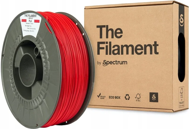 The Filament by Spectrum PLA technical 1 kg Filament van Spectrum Filaments in Rood – productfoto