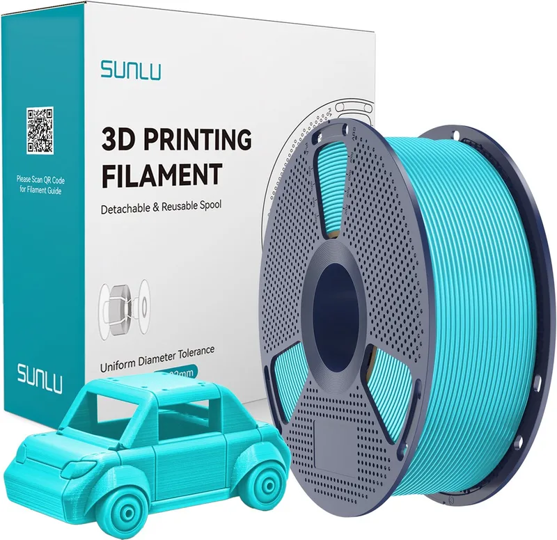 PETG 3D Filament 1.75mm 1kg van Sunlu in Hemels Blauw – productfoto