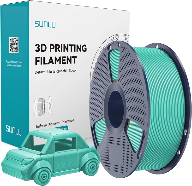 PETG 3D Filament 1.75mm 1kg von Sunlu in Mint Groen – Produktfoto