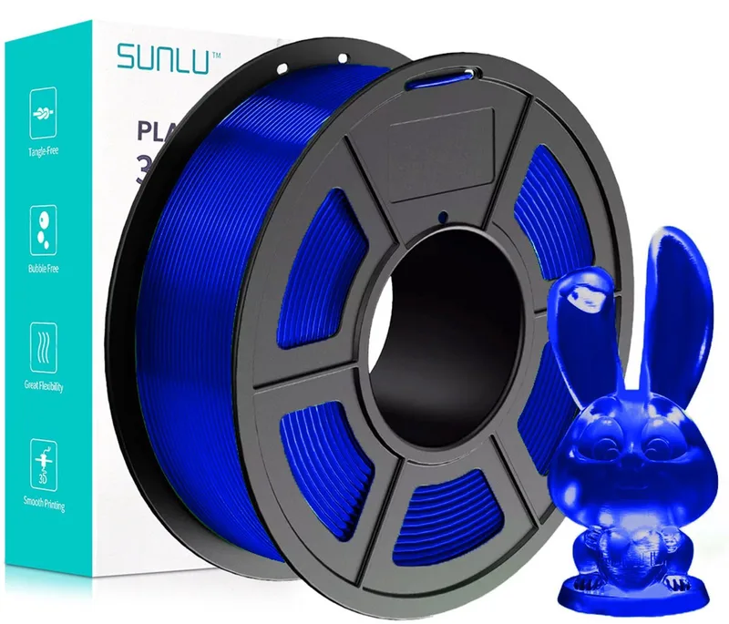PETG Blauw transparant van Sunlu in Blauw transparant, Blauw – productfoto