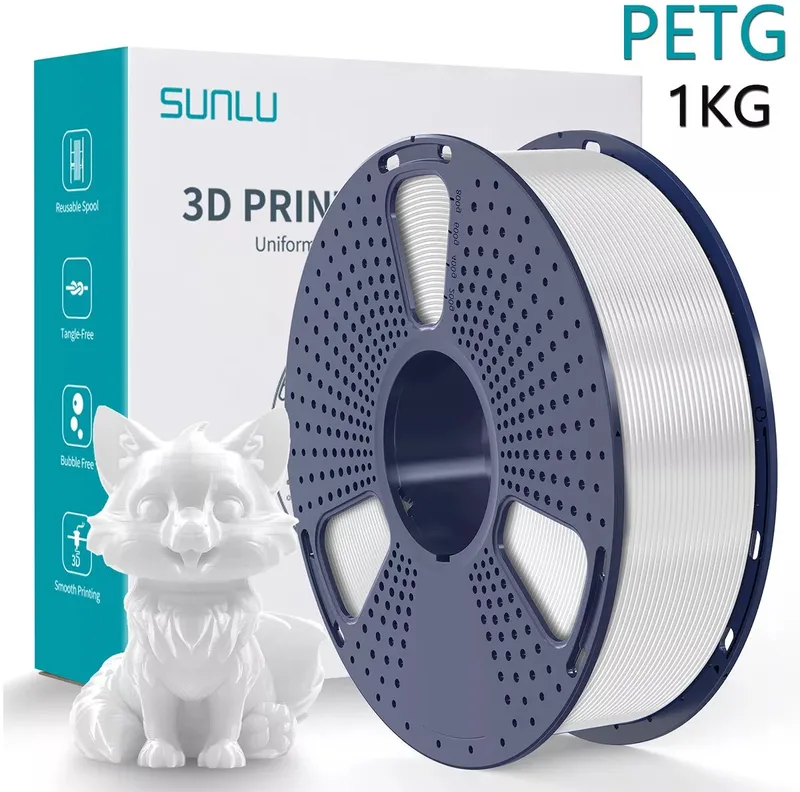 PETG Wit / White 1kg - 1.75mm - 3D printer filament by Sunlu in White – product photo