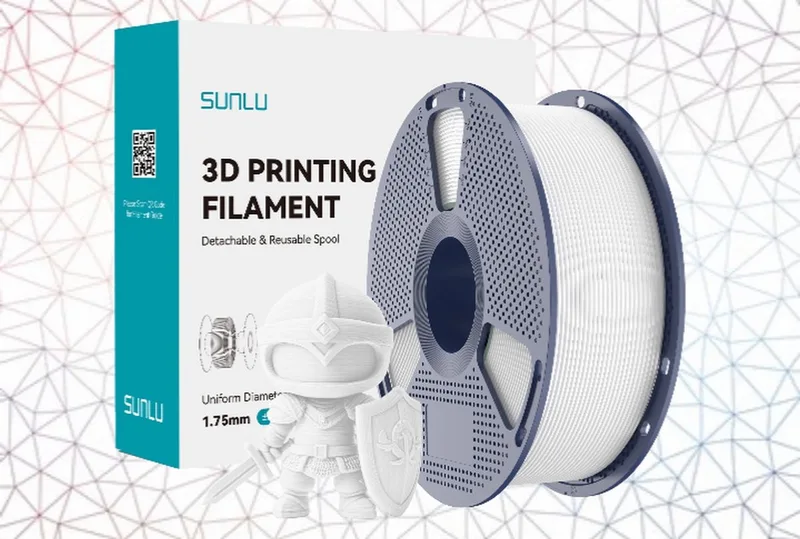 PLA+ 1 kg - 1.75mm - 3D printer filament van Sunlu in Ceramic – productfoto