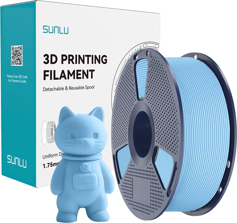PLA - 1kg - 1.75mm - 3D Filament van Sunlu in Sky Blue – productfoto