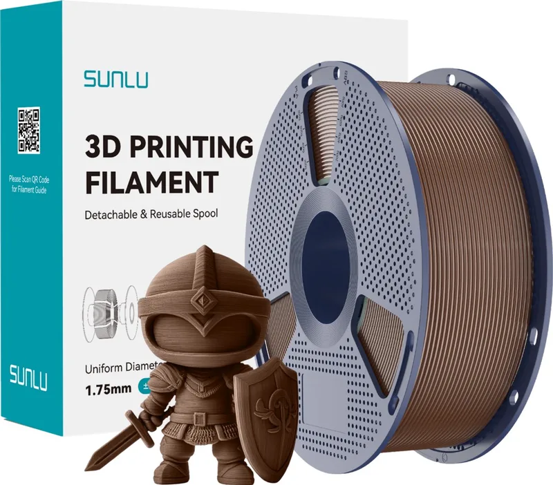 PLA+ / Coffee 1 kg - 1.75mm - 3D printer filament van Sunlu in Koffie Bruin – productfoto