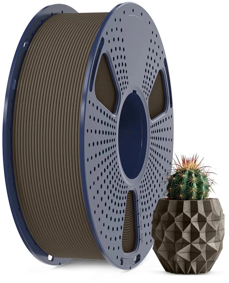 PLA Hout 3D-filament 1.75mm 1kg von Sunlu in Walnoot – Produktfoto