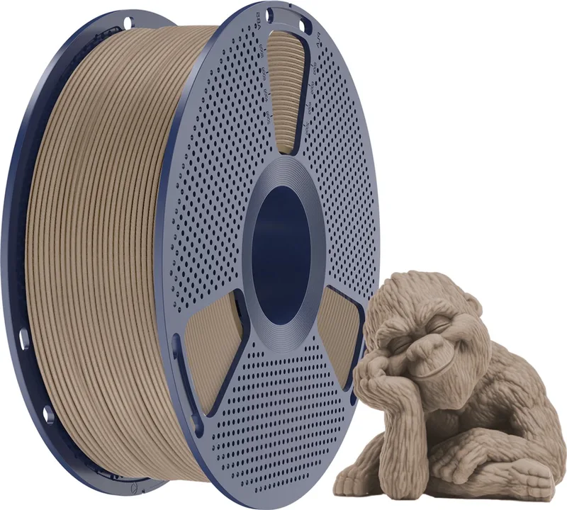 PLA Hout 3D-filament 1.75mm 1kg Wood van Sunlu in Grenen – productfoto