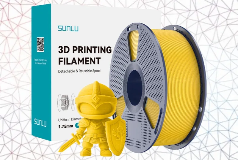 PLA+ Levendig Geel van Sunlu in Levendig Geel, Vivid Yellow – productfoto