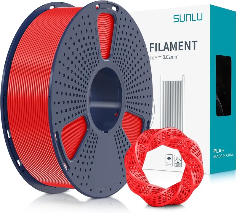 PLA+ Rood van Sunlu in Rood – productfoto