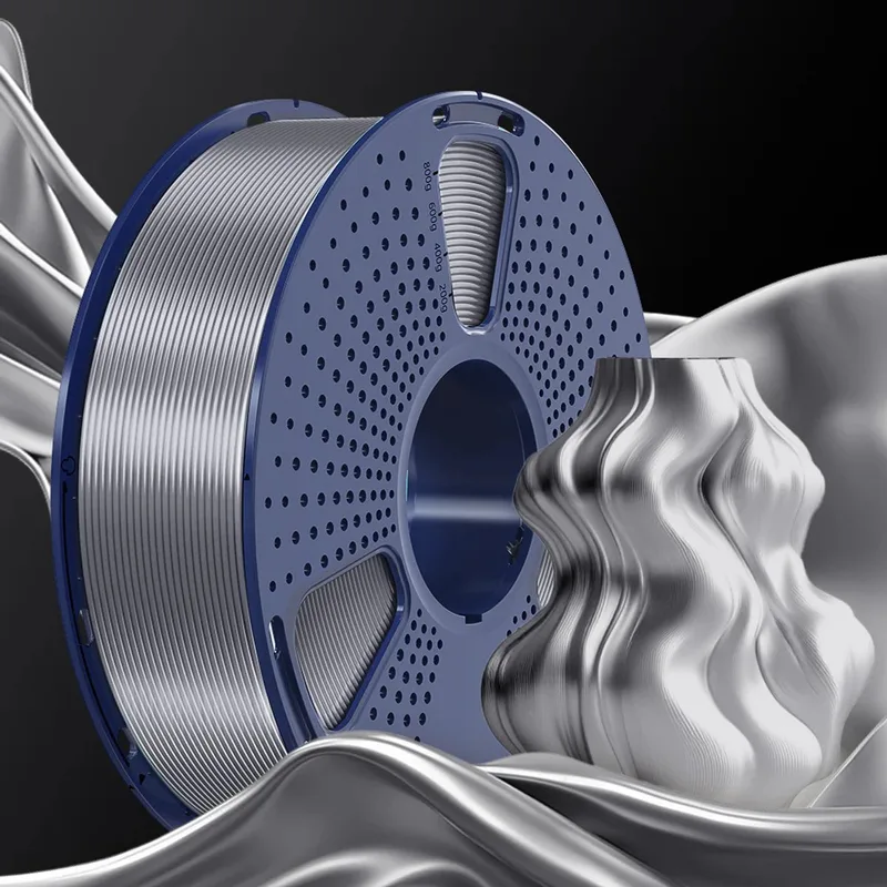 PLA+ SILK 3D-filament 1.75mm 1kg van Sunlu in Grijs – productfoto
