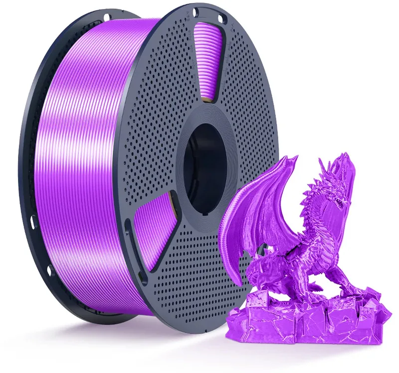 PLA+ SILK 3D-filament 1.75mm 1kg van Sunlu in Paars – productfoto