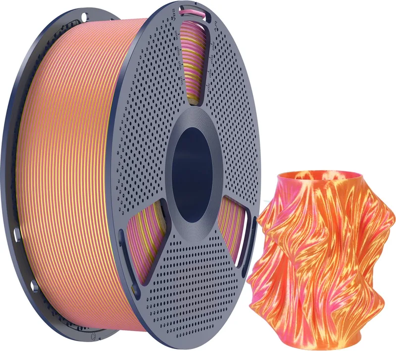 PLA+ Silk Dual Color Filament 1,75mm – 1kg by Sunlu in Roze Goud – product photo