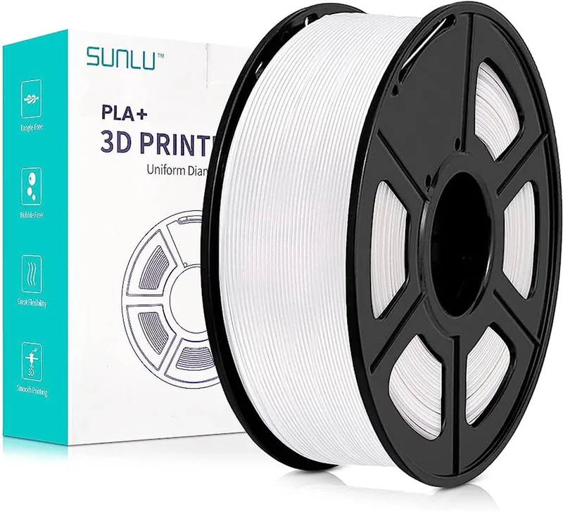 PLA / White 1 kg - 1.75mm - 3D printer filament van Sunlu in Wit – productfoto