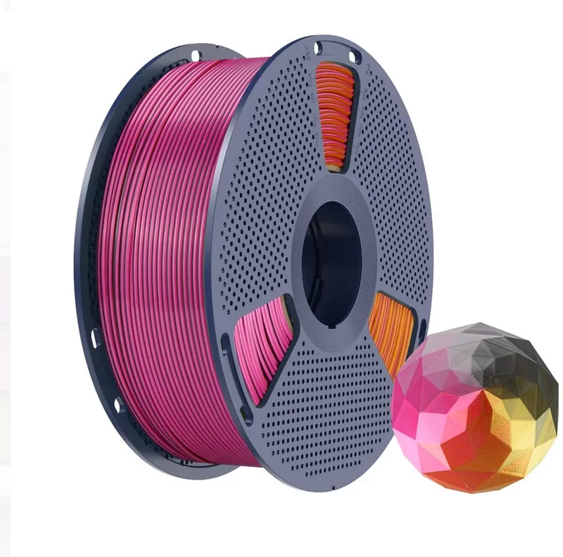Silk PLA+ Four-Color Filament – 1kg – Black Gray Red Yellow van Sunlu in Zwartgrijsroodgeel – productfoto