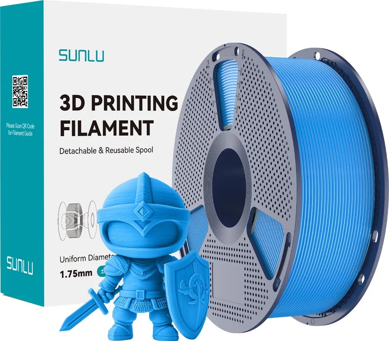 SUNLU 3D-filament PLA+ 1.75mm 1kg van Sunlu in Cyaan – productfoto