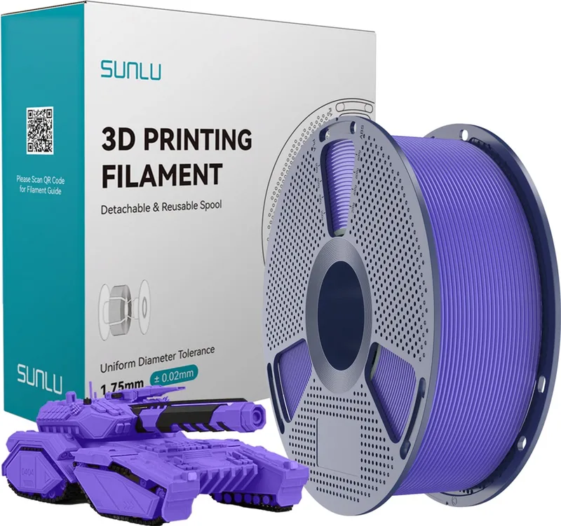 SUNLU 3D-filament PLA+ 1.75mm 1kg by Sunlu in Lavendel Paars – product photo