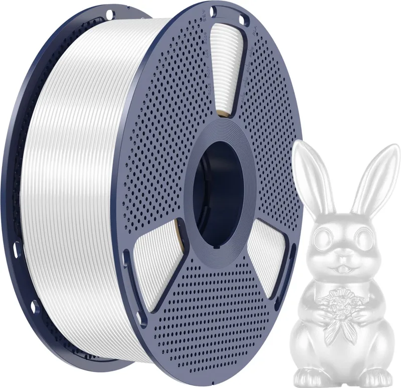 SUNLU 3D filament PLA+ Silk 1,75mm 1kg by Sunlu in White – product photo