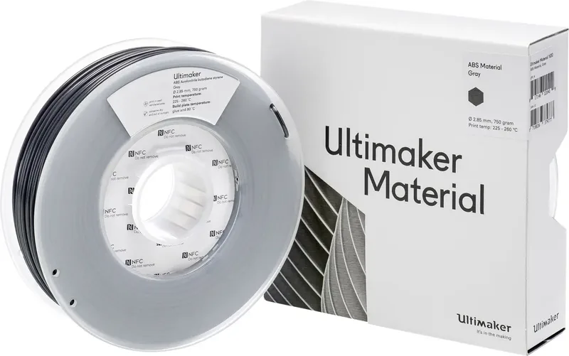 ABS - M2560 Gray 750 - 206127 Filament ABS kunststof 2.85 mm 750 g Grijs 1 stuk(s) by UltiMaker – product photo