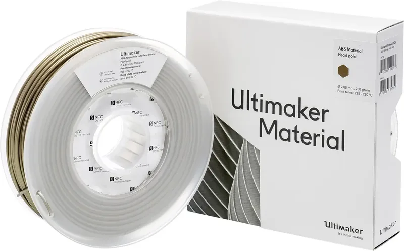 ABS - M2560 Pearl Gold 750 - 206127 Filament ABS kunststof 2.85 mm 750 g Goud 1 stuk(s) by UltiMaker – product photo
