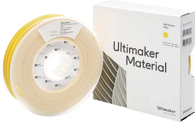 ABS - M2560 Yellow 750 - 206127 Filament ABS kunststof 2.85 mm 750 g Geel 1 stuk(s) by UltiMaker – product photo
