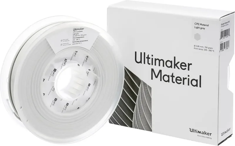 CPE - M0188 Light Gray 750 - 201273 Filament CPE 2.85 mm 750 g Lichtgrijs 1 stuk(s) by UltiMaker – product photo
