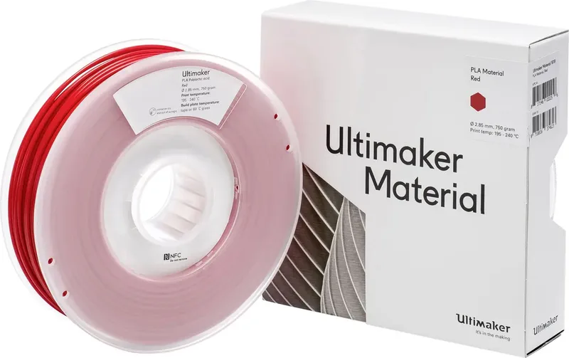 PLA - M0751 Red 750 - 211399 Filament PLA kunststof 2.85 mm 750 g Rood 1 stuk(s) by UltiMaker – product photo