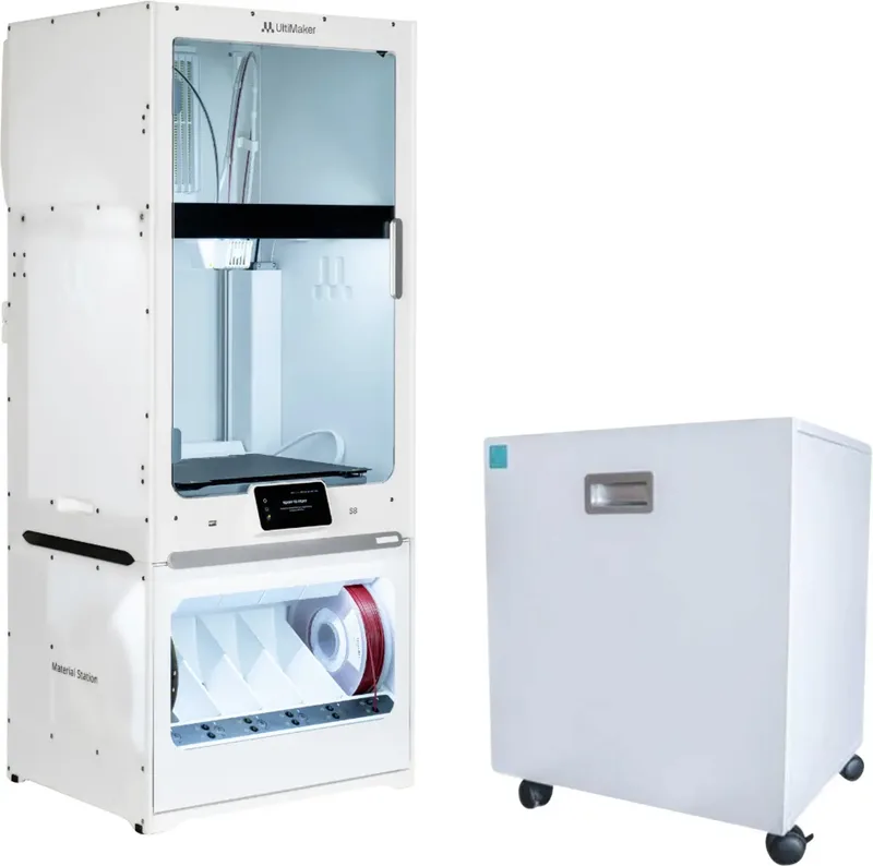 S8 Pro Bundle + Maertz Cabinet 3D Drucker Dual-Düsen-System (Dual Extruder) von UltiMaker – Produktfoto
